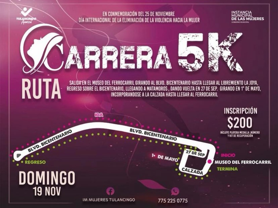 Realizarán Carrera Recreativa por Día Internacional de la Violencia ...