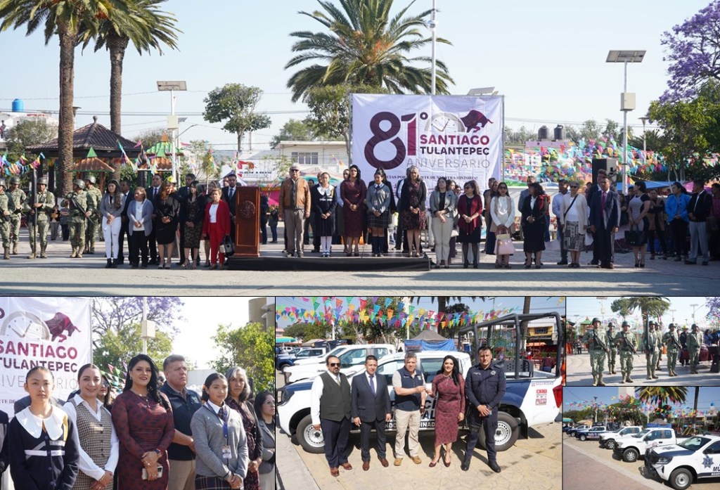 Santiago Tulantepec celebra su 81 aniversario con entrega de patrullas ...
